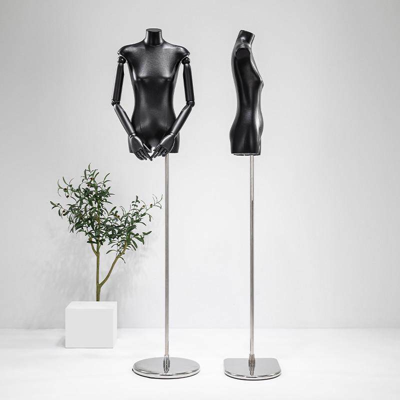 服装店女模特道具半身皮革扁身平胸展示架韩版假人台人体全身