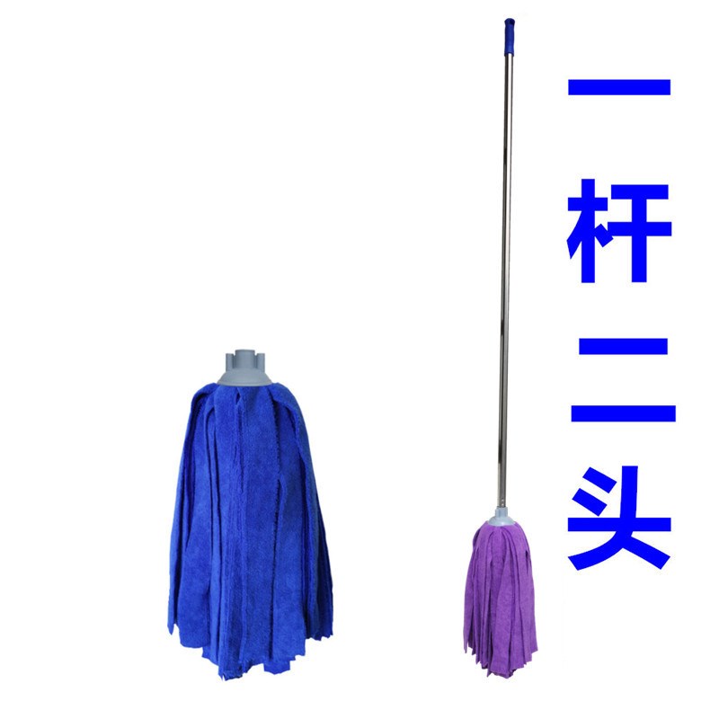 免手洗干湿两用毛巾布拖把 不掉毛家用吸J水墩布头 木地板地拖拖
