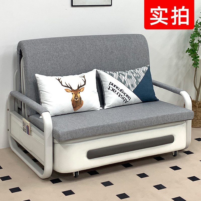 多功能折叠沙发床拉伸两用1米5单双人带储物可拆洗W佳家享工厂定
