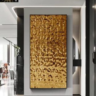 现代简约不锈钢水波纹镜面装饰画沙发背景墙酒店样板房长方形挂画