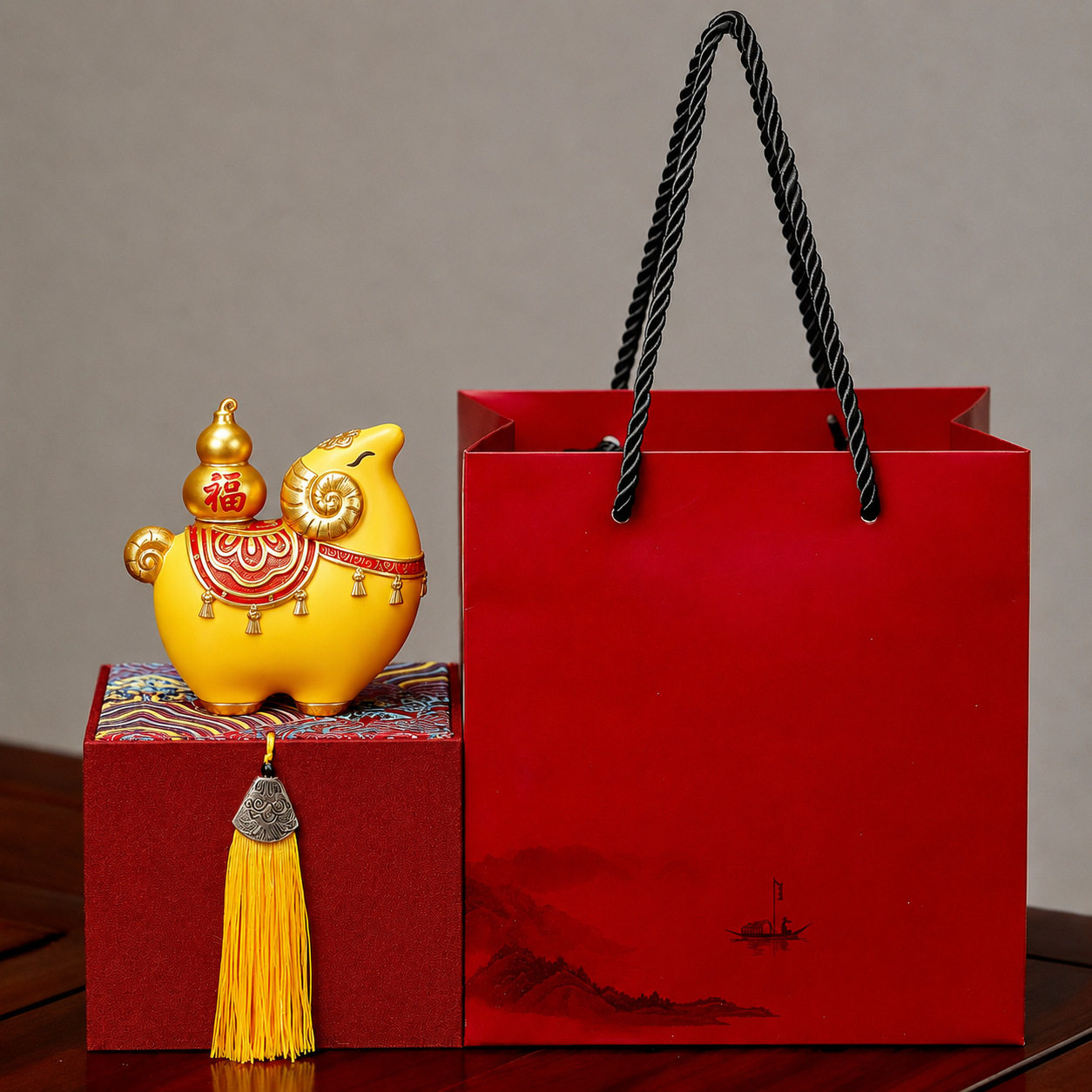 中国风羊年春节文创礼品送外国人国潮装饰摆件公司活动商务礼物
