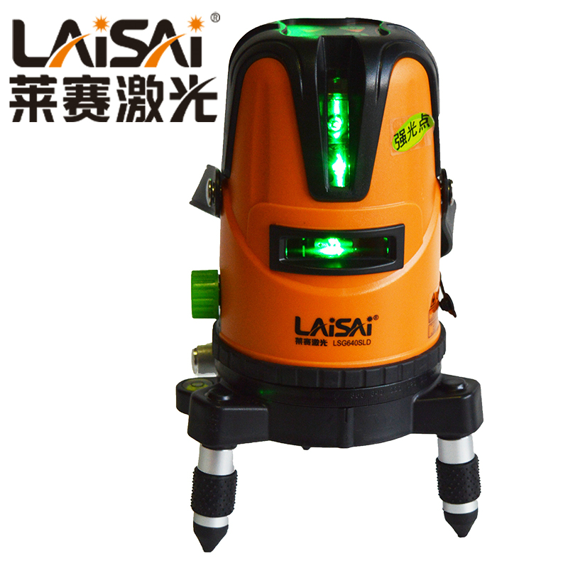 莱赛5线绿光水平仪LSG640SLD带强光点室外标线仪高精度泥工水平仪