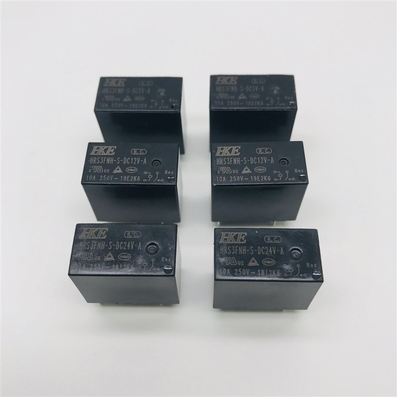 HRS3FNH-S-DC5V/12V/24V-A一组常开4脚10A250VAC汇港继电器HKE
