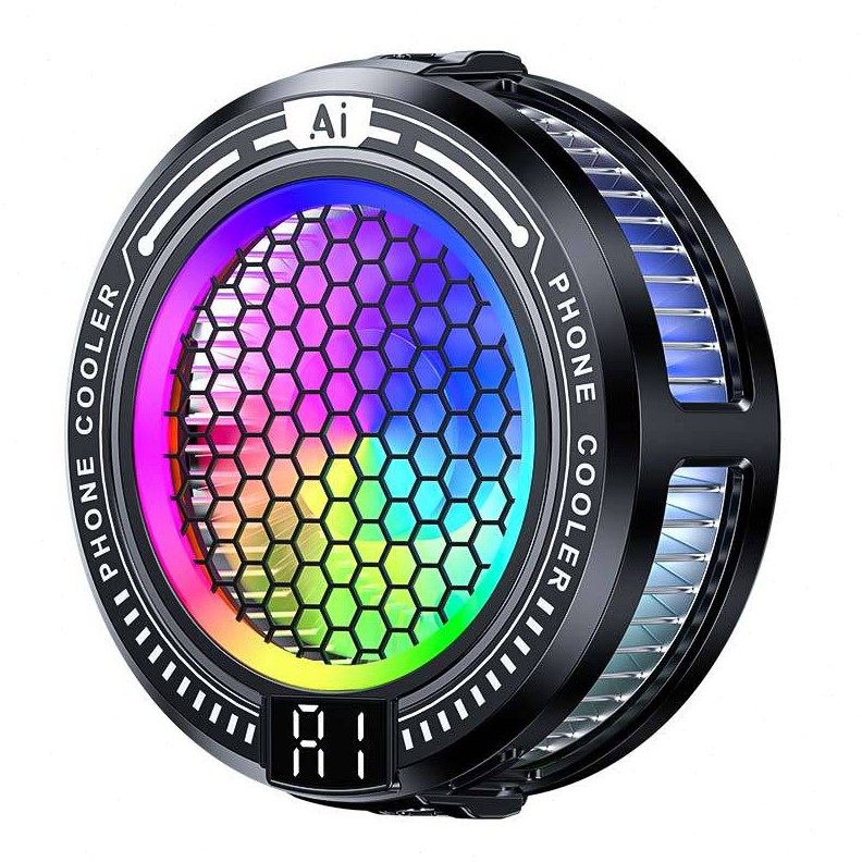 甄选2025新品TL10结冰款手机散热器AI智能控温手机直播静音磁吸降