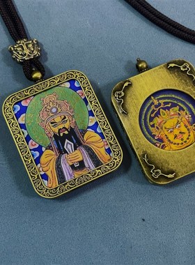 唐卡 双面唐卡吊坠厂家十二生肖八大H守护神景区佛系纪念品代发