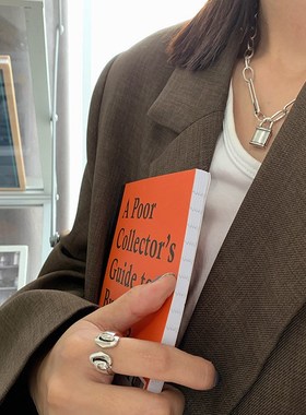 欧美时尚复古潮酷锁头创意项链女冷淡风气质M粗链短款设计个性饰