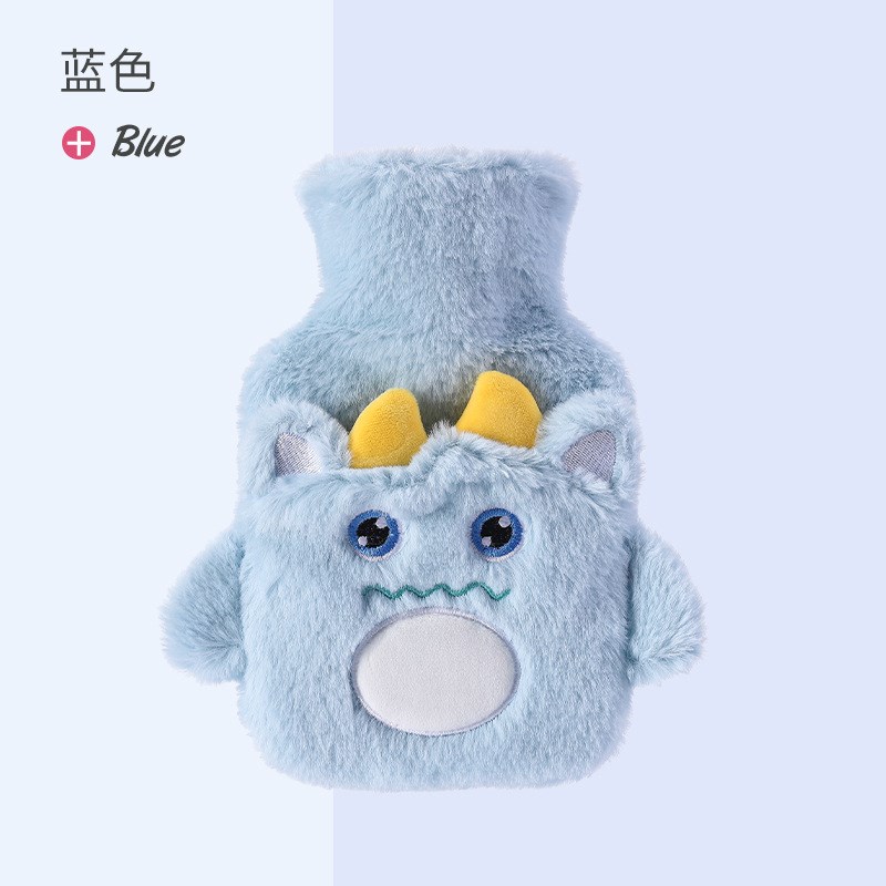 卡通可爱小号注水式热水袋毛绒布套I加厚儿童学生暖水袋女