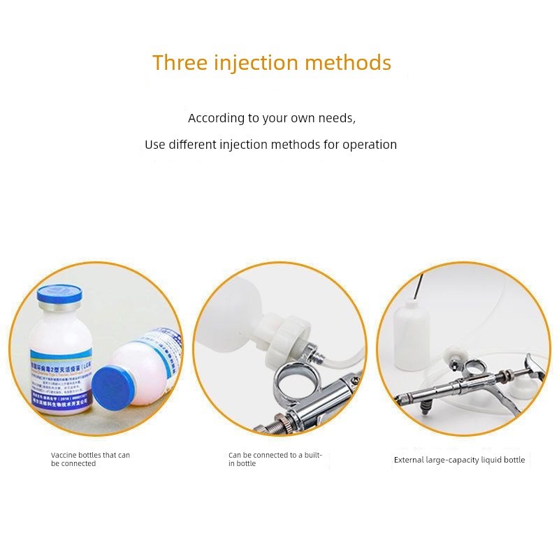 三用途连续注射器兽j医可调金属不锈钢注射器三用途疫苗鸡,鸭,牛,