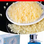 自动糊盒机用热熔胶粒覆膜纸盒封边用快干型黄色高粘热熔胶颗粒胶