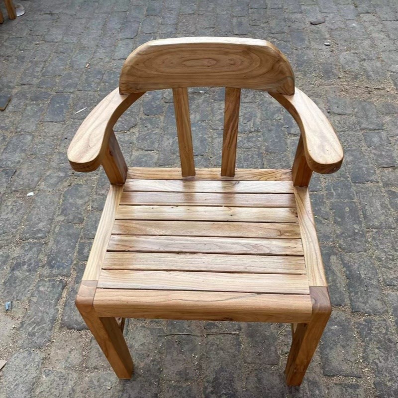 老榆木实木椅子中式带p扶手靠背办公椅休闲椅会议椅喝茶主椅书桌