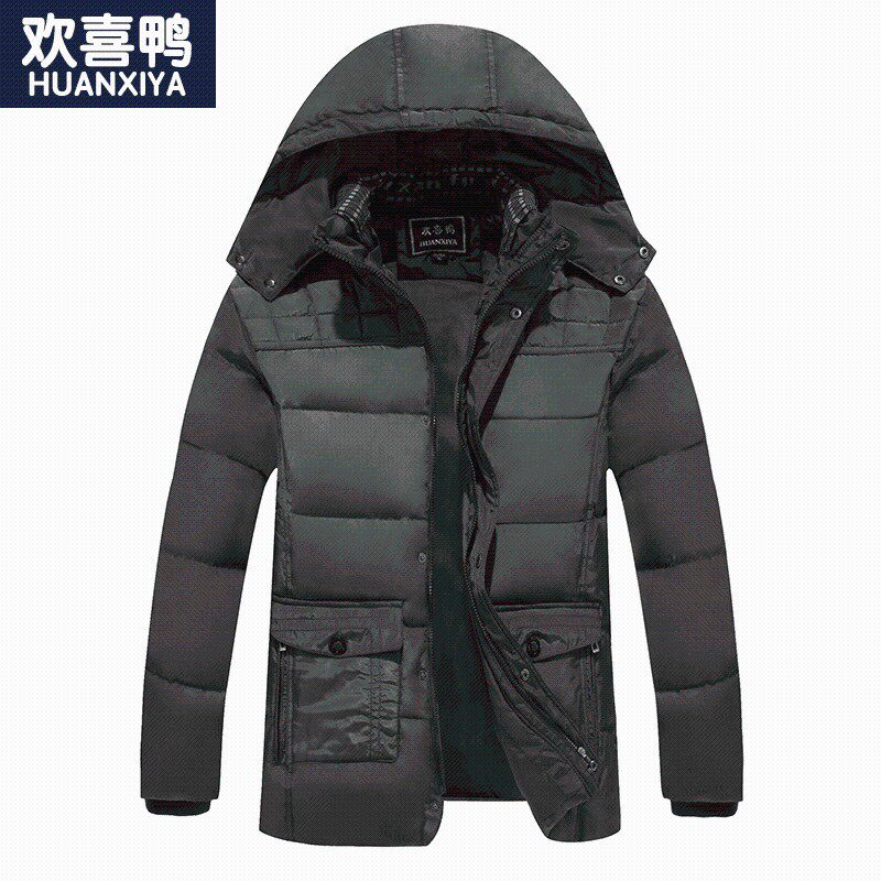 反季中老年羽绒服男士短款冬季爸爸装中年人40-50-6U0岁加厚大码7