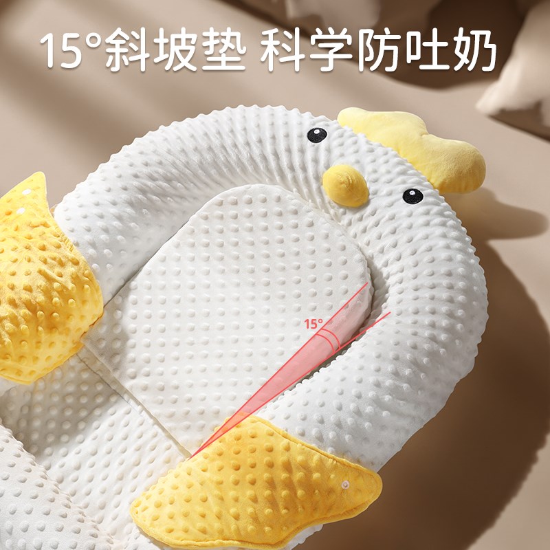 床中床新生婴儿防压落地醒神器大月龄宝宝躺睡防呛奶斜坡睡垫睡窝图片