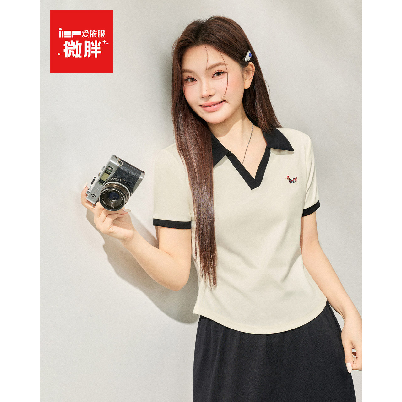 IEF/爱依服【微胖】大码女短袖T恤2026夏新款绝美巨好看的小上衣