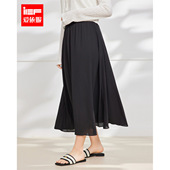 爱依服 新款 大码 IEF 女装 2025夏季 韩版 简约纯色通勤显瘦半身裙