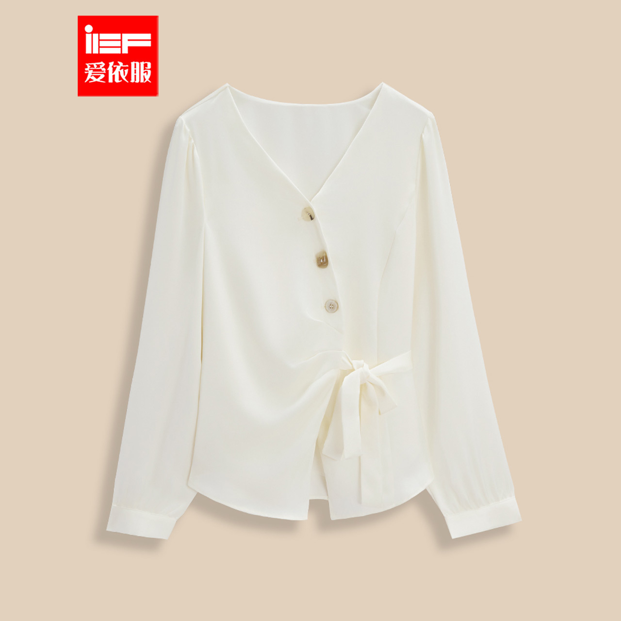 IEF/爱依服【大码女装】2025秋季新款法式温柔通勤气质百搭上衣