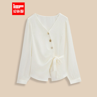 女装 大码 2025秋季 新款 温柔通勤气质百搭上衣 IEF 法式 爱依服