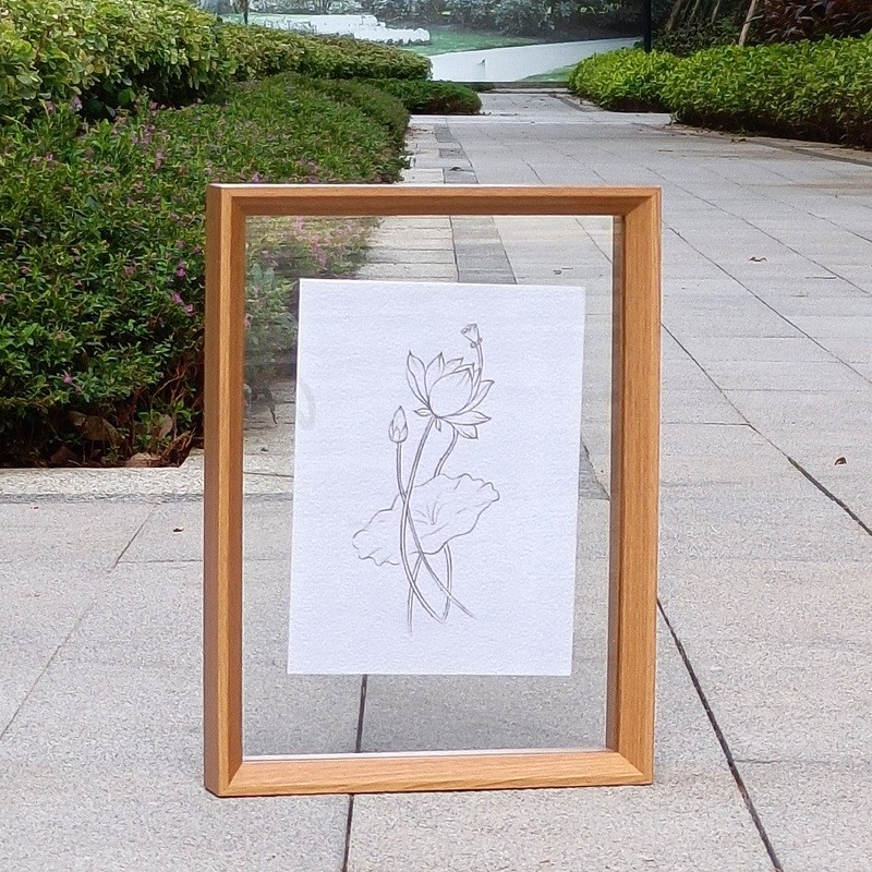 双面透明画框A4摆台压花s标本27大尺寸亚克力相框海报装饰画框挂