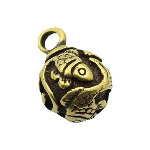 新款黄铜鲤鱼球实心汽车r钥匙扣挂件直播网红皮具箱包吊饰礼品