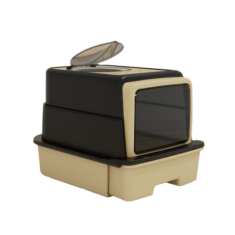 猫砂盆全封闭式幼猫猫咪用品顶入式超大号猫M厕所防带砂隔臭小屎