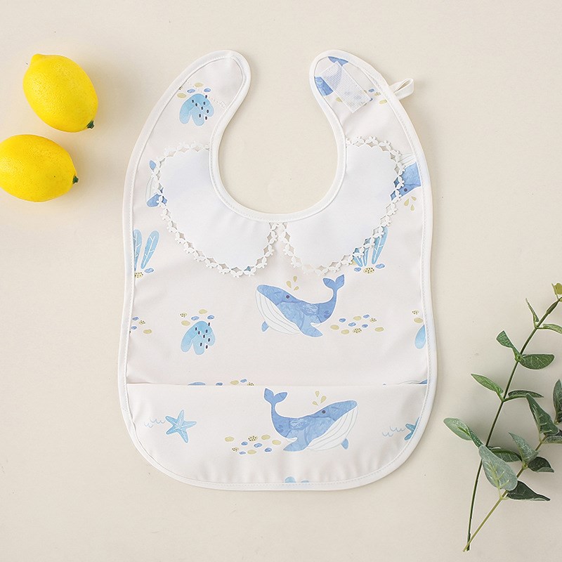 丹麦婴儿围兜防水围嘴insu春夏超软儿童饭兜宝宝吃饭防脏污反穿衣