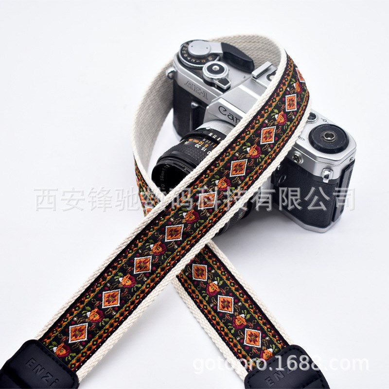 跨境提花单反h复古微单单反相机民族风肩带背带颈带