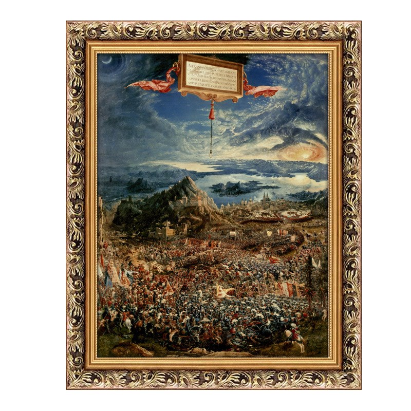 史诗级战争e装饰画古战场面大气势恢宏战役挂画古典人物油画壁画