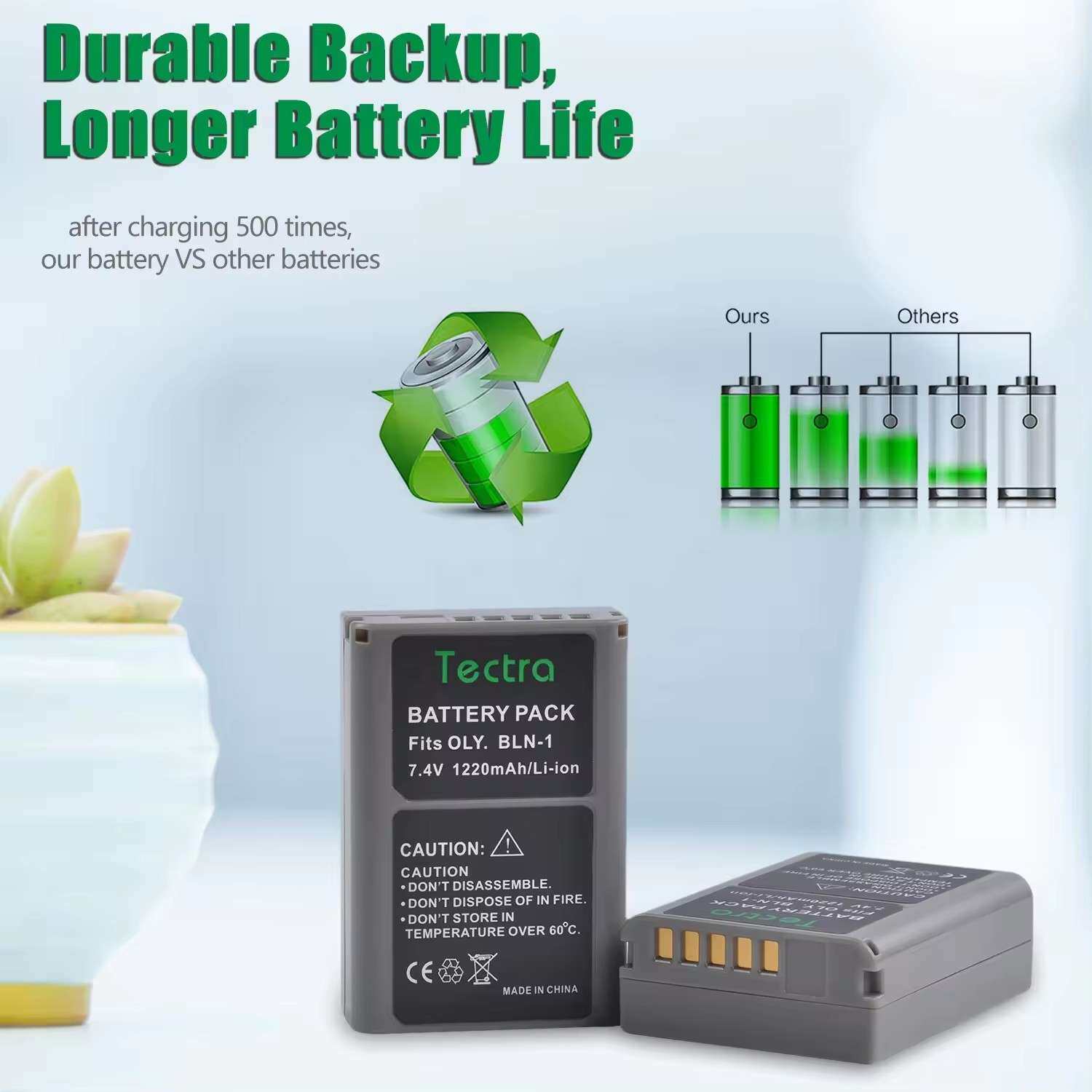 相机电池1220mAh 7.4v 适用 BLN-1 PS-BLN1 E-M5 BLN1 E-M5 E-M
