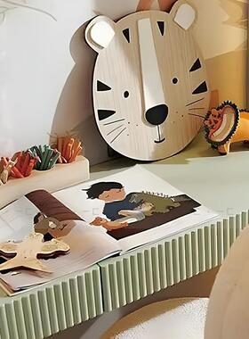 一匚 现代创意木质老虎益智套装 儿童房样板间书桌软装抽象摆件