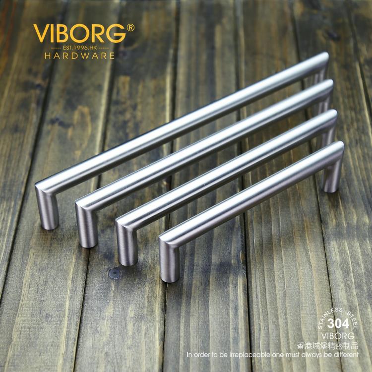 VIBORG域堡实心304不锈钢现代家具衣柜抽屉厨柜把手柜门小拉手726