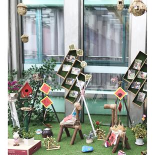 装饰木头马仔实木小木马摆景道具橱窗转角走廊T台活动布展工艺品