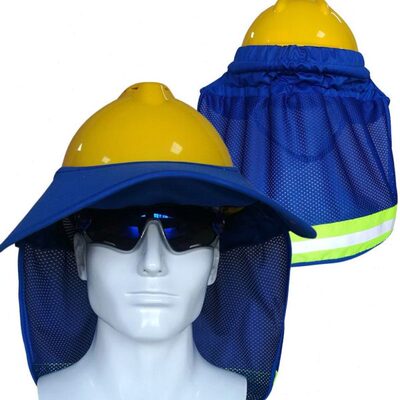 安全帽遮阳帽男款夏季建筑工地工作标准防晒鸭舌款大帽沿防晒帽檐