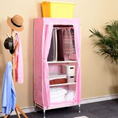 唐堂富柜简易衣柜牛津布衣柜挂衣柜加粗加固25mm钢架大学生宿舍柜