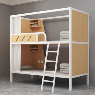 上下铺铁架床青旅民宿太空舱员工学生双层床学校宿舍厂家供应