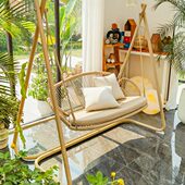 莫氏户外秋千吊椅网红室内室外双人吊篮摇椅庭院荡秋千花园秋千椅