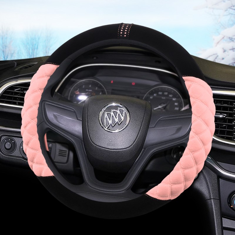 2021款别克英朗gl8q君威gs微蓝6专用冬季方向盘套免手缝gt短毛绒