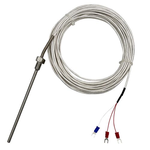 热电阻温度传感器 wzp/wzpk-291 pt100 6 0-500 三线制 4分牙