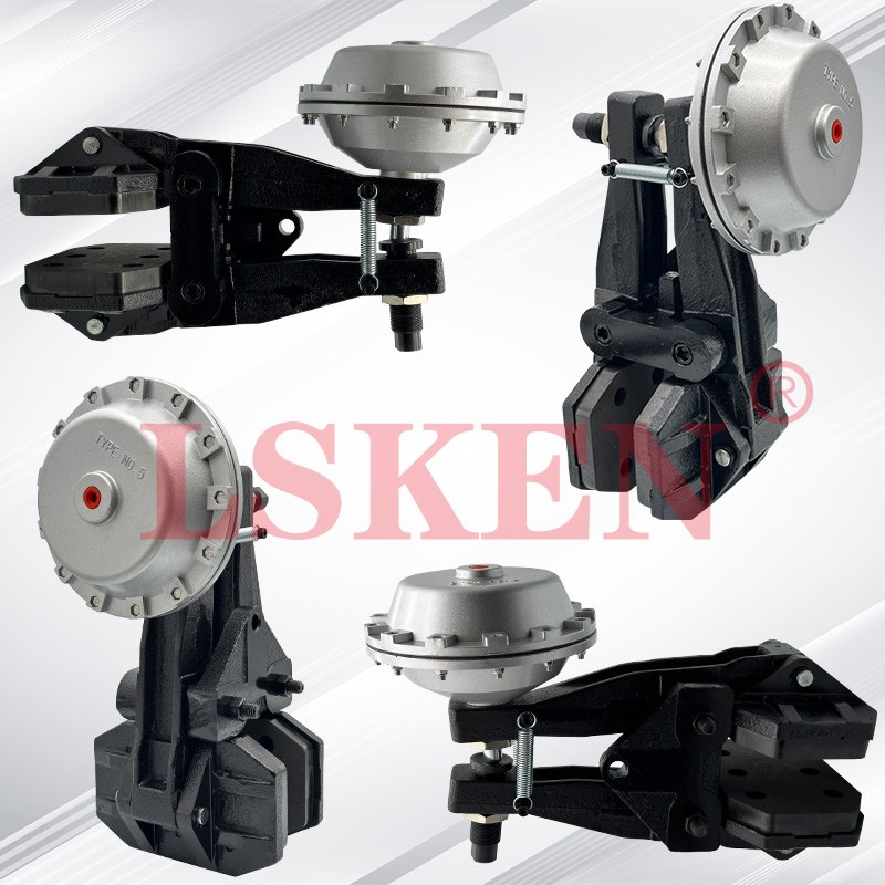 QDG-255空压蝶式制动器加长力臂大钳盘式力矩断气DBE刹车摩擦片