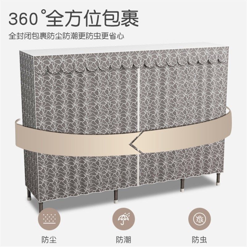 单人衣柜家用卧室出租房用简易布衣柜钢管加粗加厚经济型收纳神器