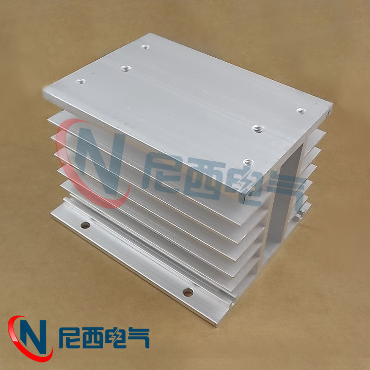 3三相固态继电器3810 3825 40用散热器SSR铝型材80*80*115mm