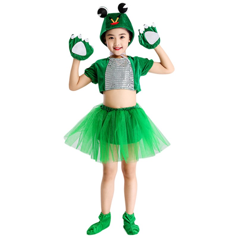 六一儿童a演出服小青蛙舞蹈服男女童动物服幼儿园小跳蛙表演服装