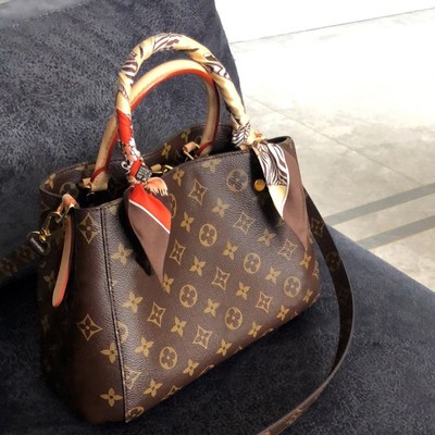 新款老花包丝带真丝绑包手柄丝巾米色斑K马窄细长条斜纹绸斜角飘