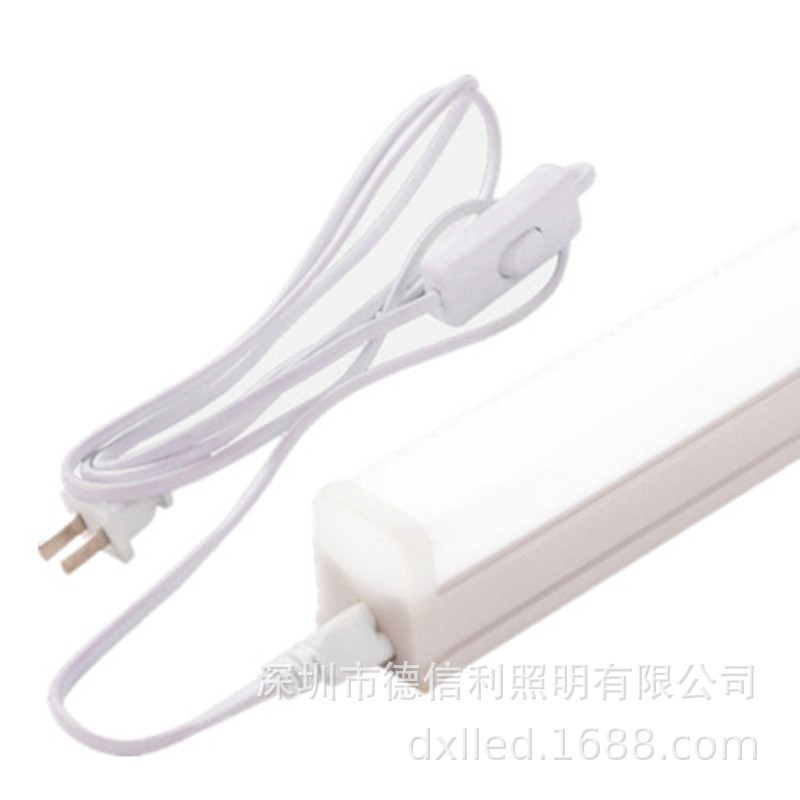 LED灯管灯条直插式日光灯插座插电式书桌M家用小夜灯学生宿舍灯管