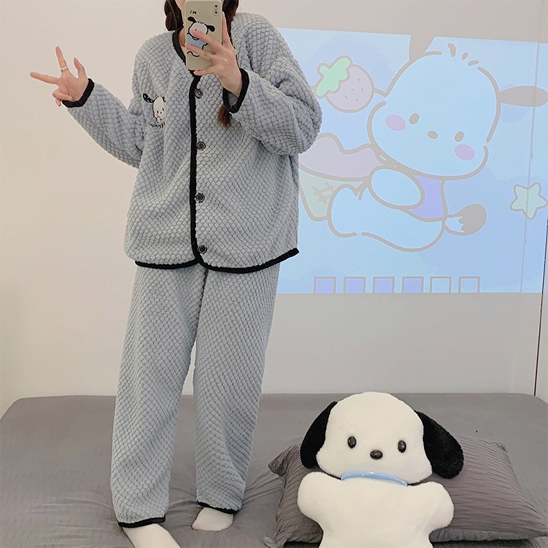 2023新款睡衣单女套装睡袍珊瑚绒秋冬睡衣加厚保暖U家居服可爱加