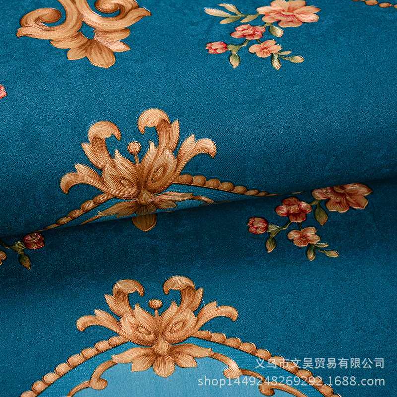 3D立体简约欧式无纺布卧室客厅服装店酒店工程墙纸壁纸厂家