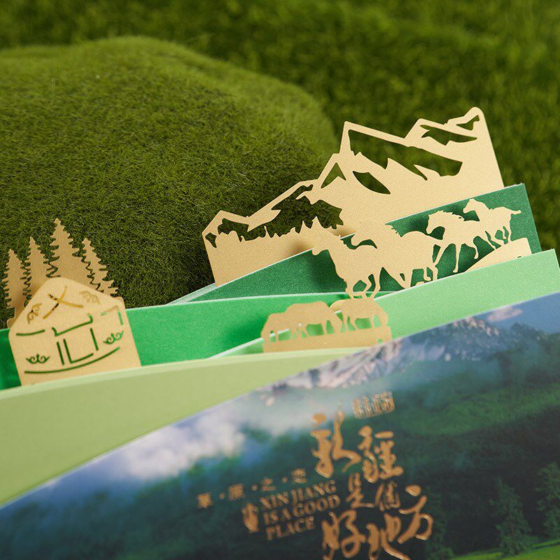 新疆文创博物馆草原之恋书签金箔礼盒纪念L品教师节送老师同学礼