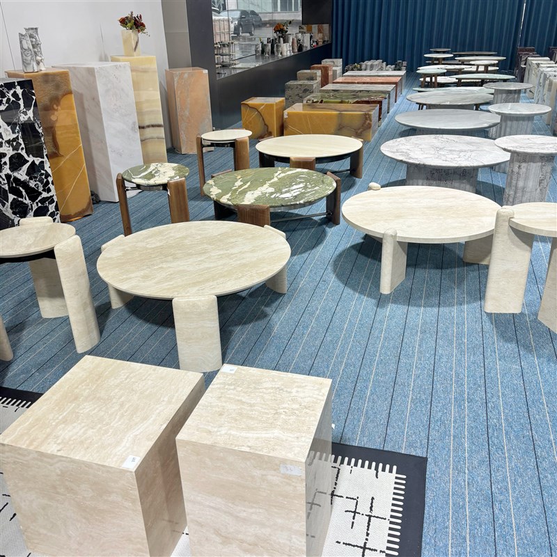 天然石材边几大理石墩墩汇总 大理石摆件底座 玄关置物架 展示台