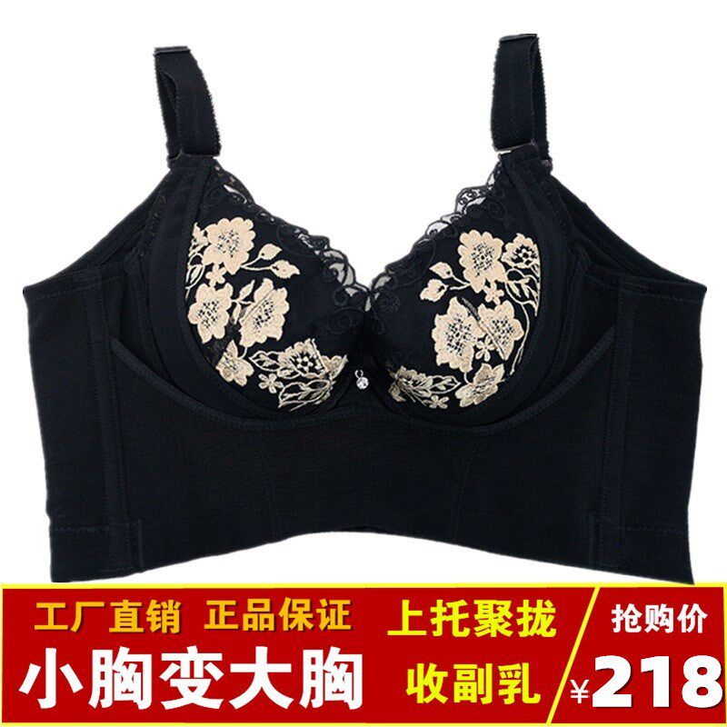 内衣女小胸聚拢有钢圈定型收副乳调D整型防下垂上托女人性胸罩文