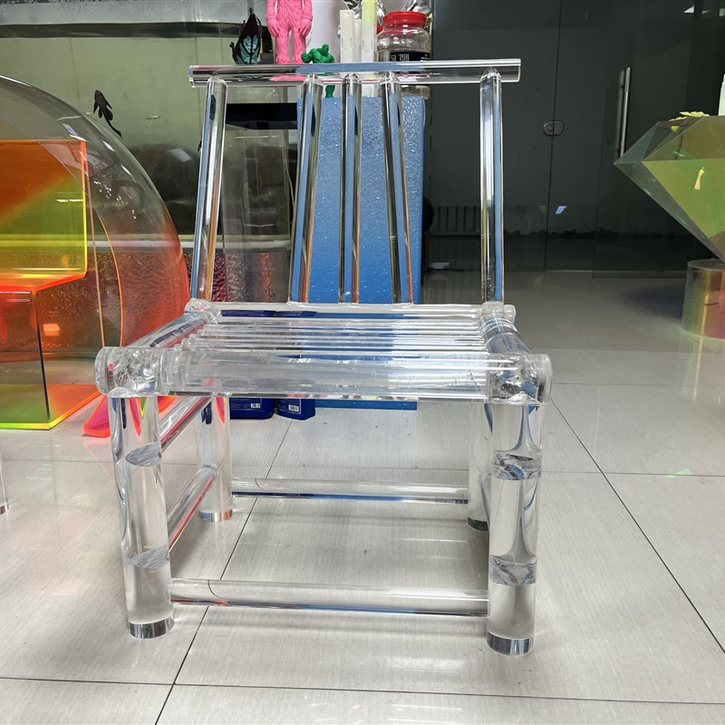老式亚克力靠背椅子摆凳高凳家用户外餐凳餐椅休闲椅  定制