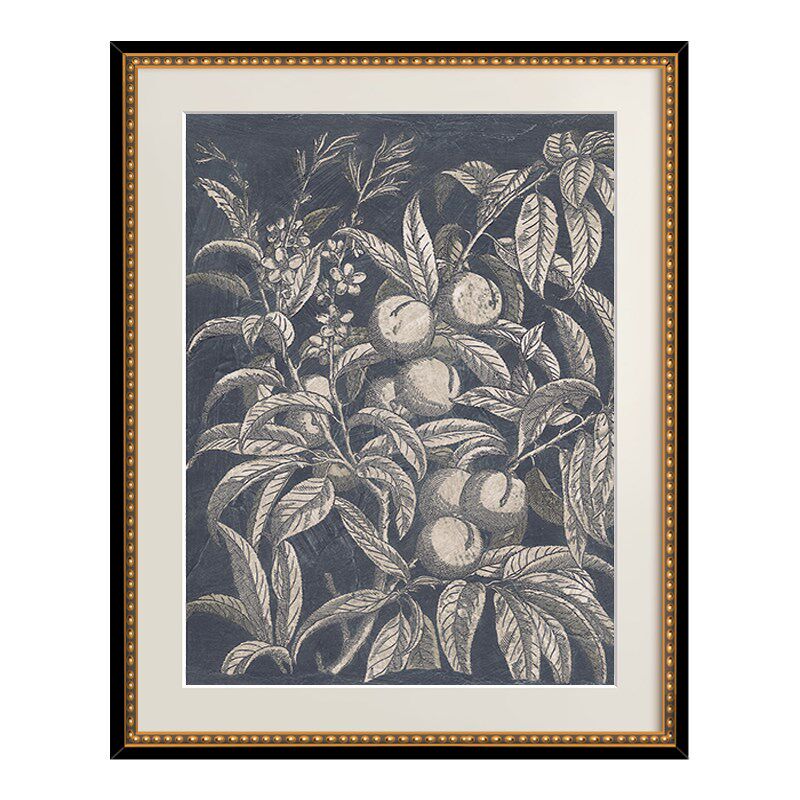 现代法式客厅沙发背景墙挂画简美玄关餐厅装饰画植物硕果小众壁画