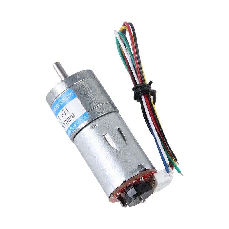 名扬直流减速电机6v12v24v霍尔编码器JGA25-370B可调低速小型马达